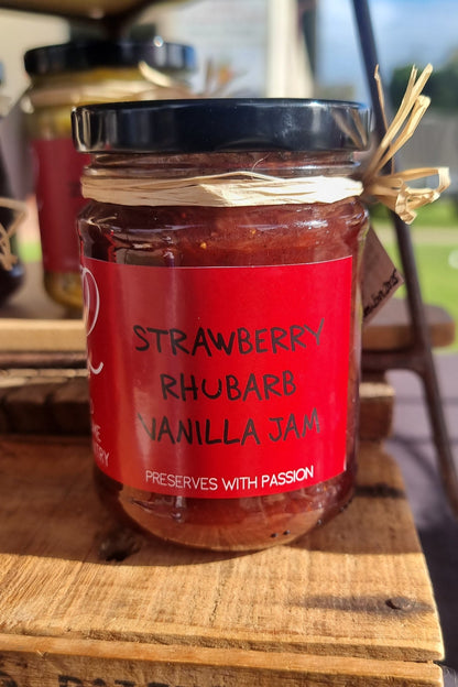 Strawberry, Rhubarb, Vanilla Jam