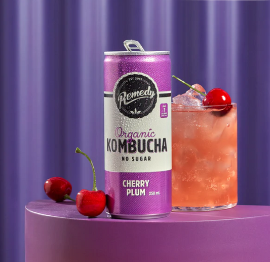 Cherry Plum Kombucha | 4 X 250ml Cans